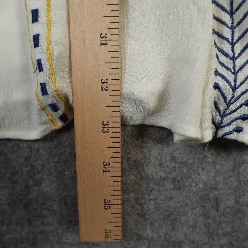 Alice Olivia Dress Womens 4 Jolene Drop Waist Mini Embroidered Boho V-Neck - Picture 9 of 10